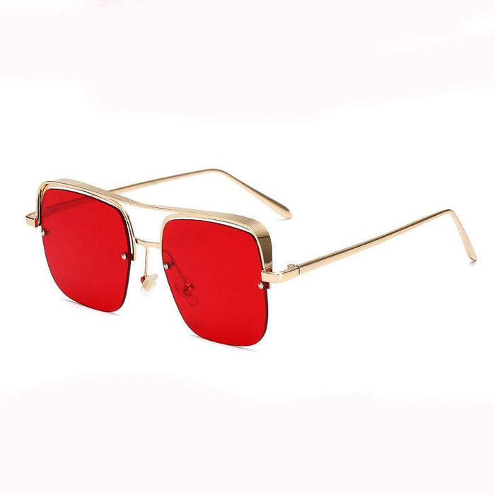 Fashionable Simple Decorative Plain Half Frame Sunglasses