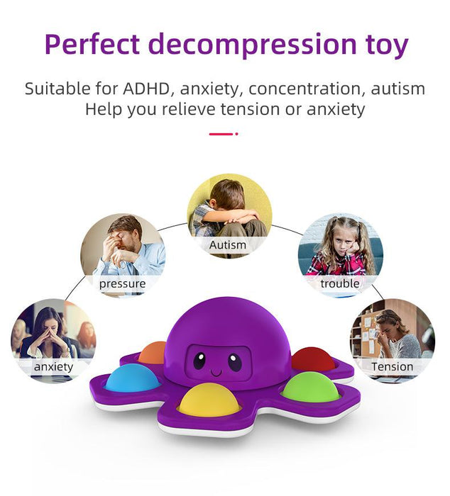 Face-changing Octopus Bubble Music Octopus Spinning Decompression Toy