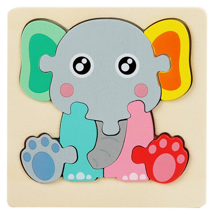 Children's jigsaw puzzle wooden three-dimensional puzzle toy