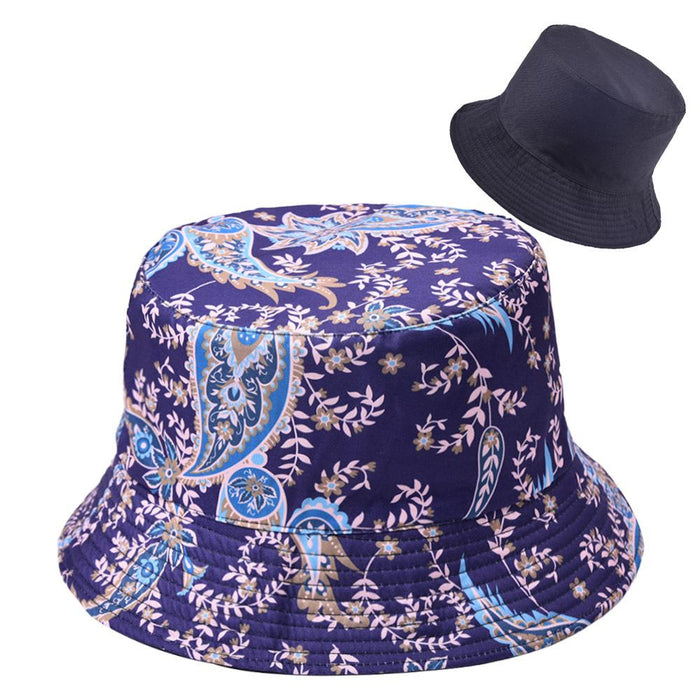 Multi-style Printed Fisherman Hat Outdoor Sun Hat Double-sided