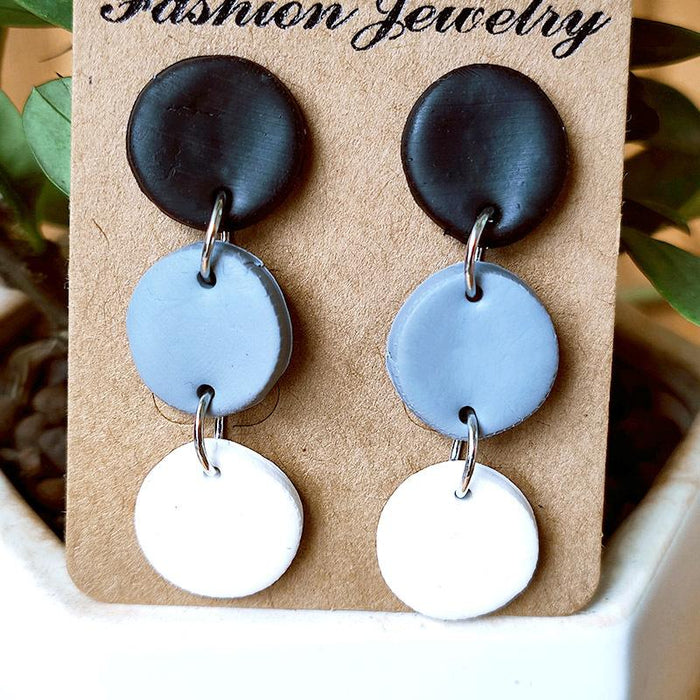 New Summer Light Color Handmade Soft Pottery Earrings