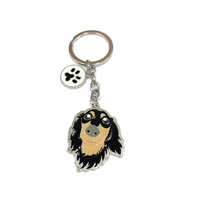 Multicolour Pet Dog Painted Zinc Alloy Keychain