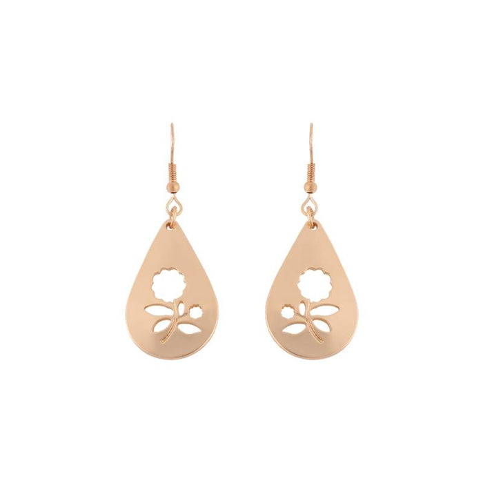 New Geometric Flower Hollow Temperament Earrings