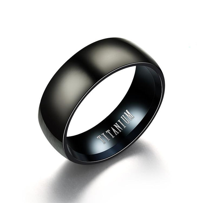 Titanium Steel Ring Stainless Steel Black Ring