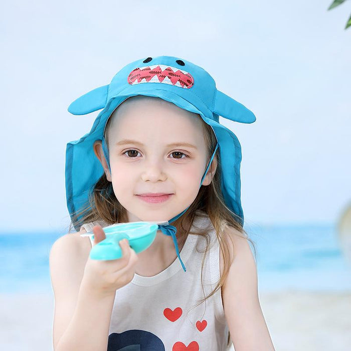 Children's Uv50 + Summer Sunscreen Cartoon Shawl Hat