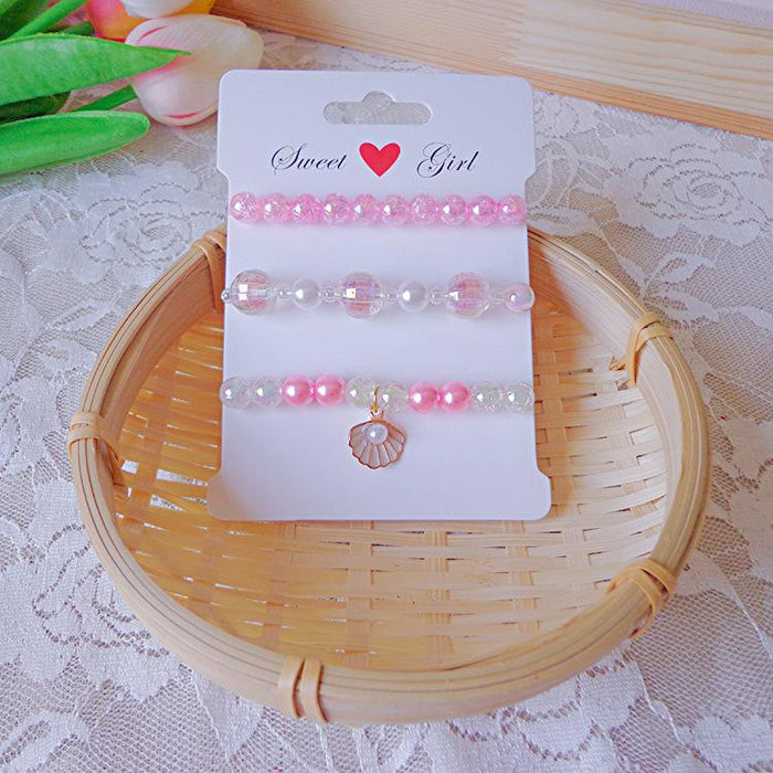 Cartoon Bracelet Set Bracelet Elastic Beaded Girls' Jewelry