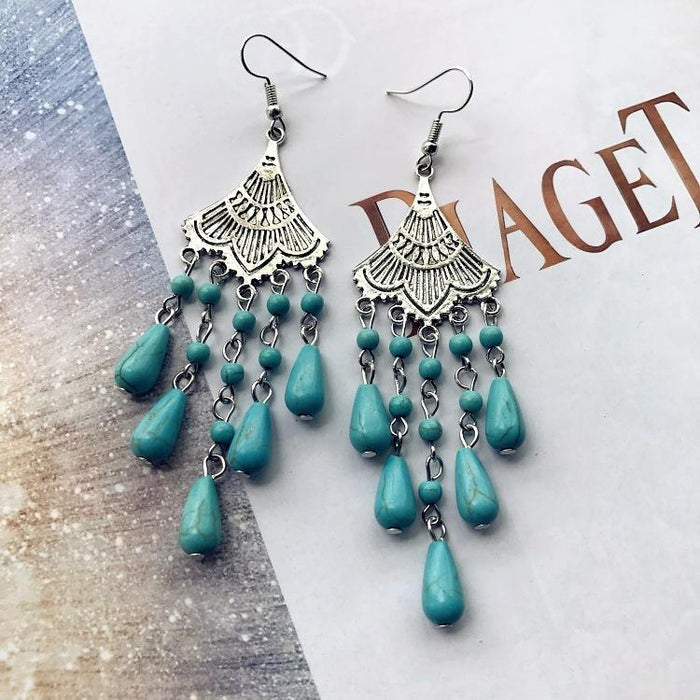 Bohemian Temperament Retro Natural stone Earrings