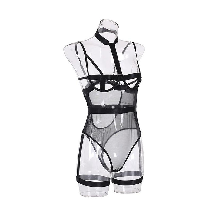 Women's Sexy Mesh Hollow One-piece Lingerie Bodysuit