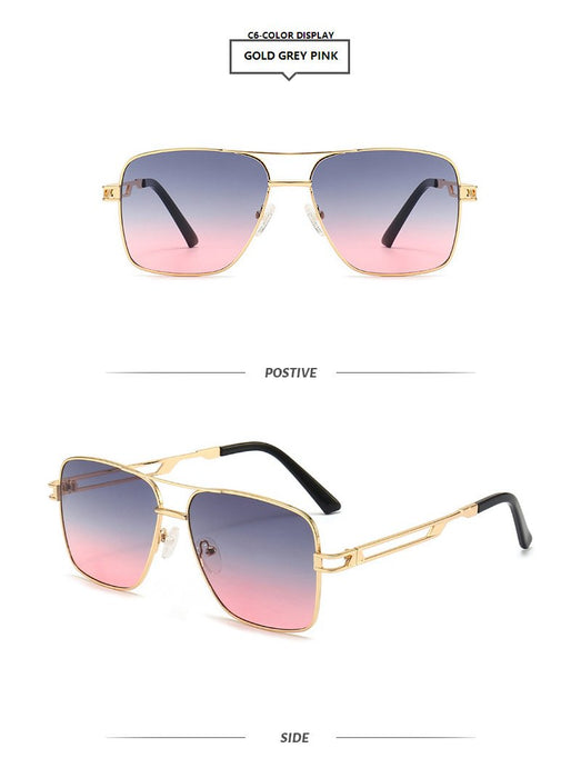 Double beam square personalized colour Sunglasses