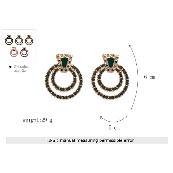 New Female Jewelry Round Creative Versatile Earrings Accessories