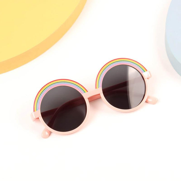 Children's sunglasses Fashion rainbow round frame anti ultraviolet