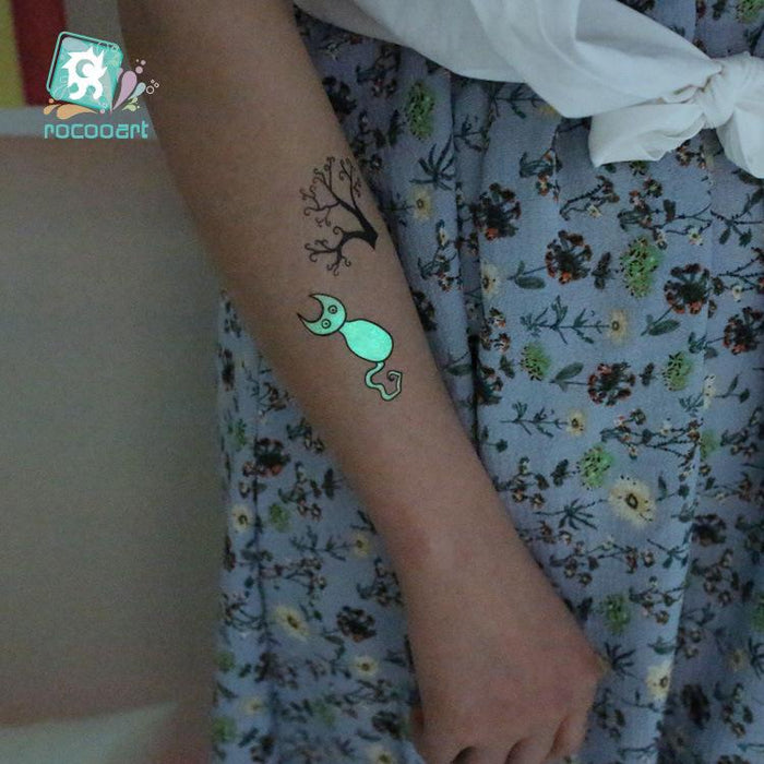 Multi-style Halloween Luminous Waterproof Disposable Funny Tattoo Stickers