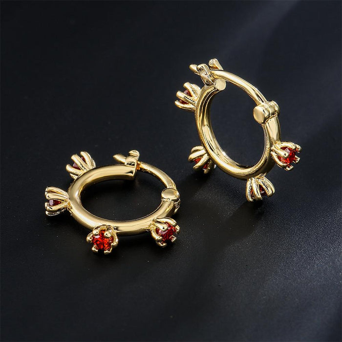 Personality Fashion Gold Color Small Geometric Women's Earrings