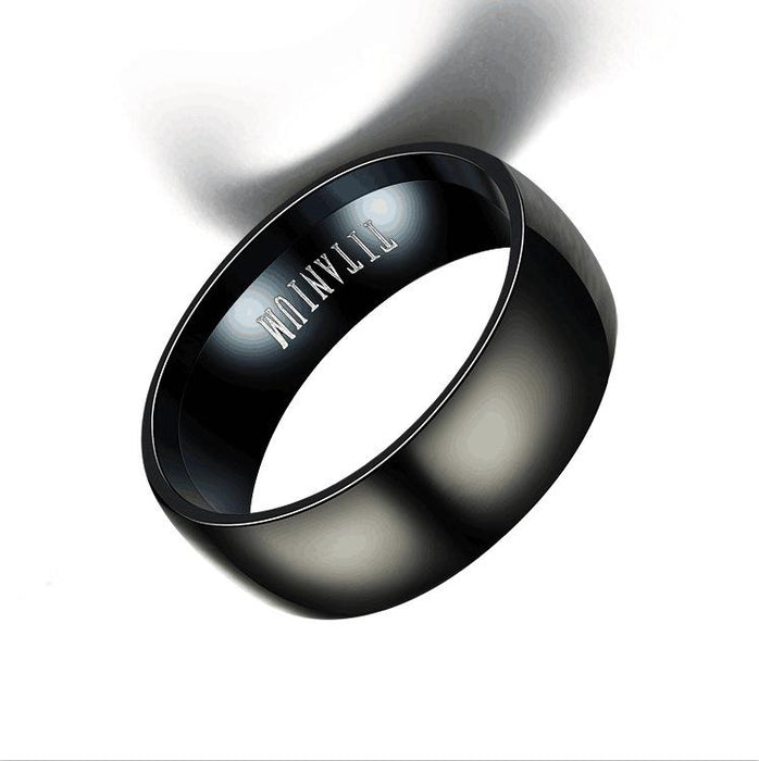 Titanium Steel Ring Stainless Steel Black Ring