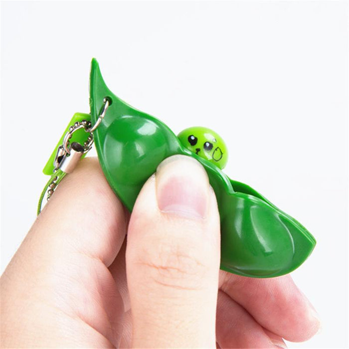 Pea Bean Keychain Decompression Squeeze Toy