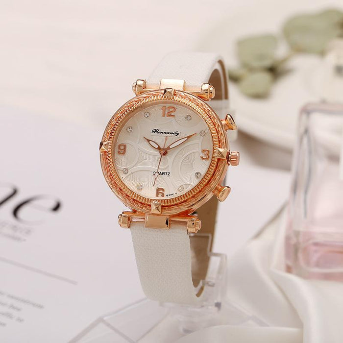 Fashion New Milan Three-dimensional Stripe Women's Watch with Digital Scale Llz22220