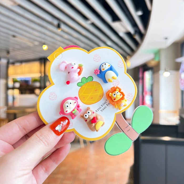 Children's hairpin cartoon mini hair circle