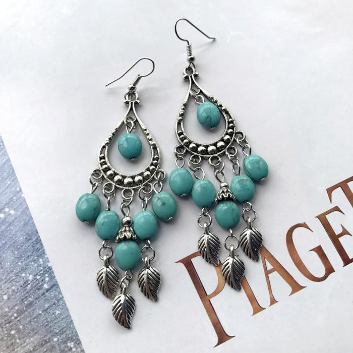 Bohemian Temperament Retro Natural stone Earrings