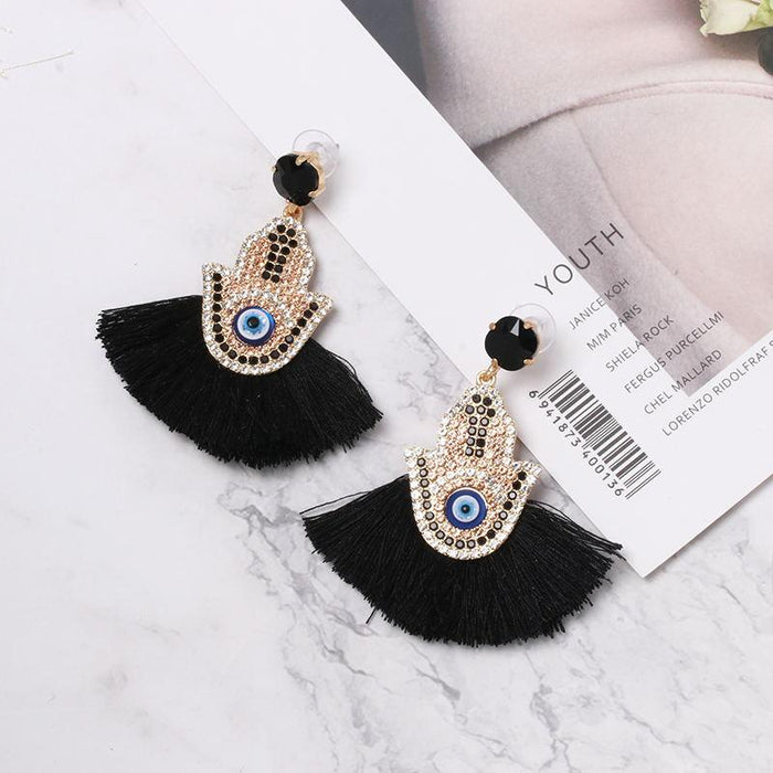 New fan tassel female Earrings accessories