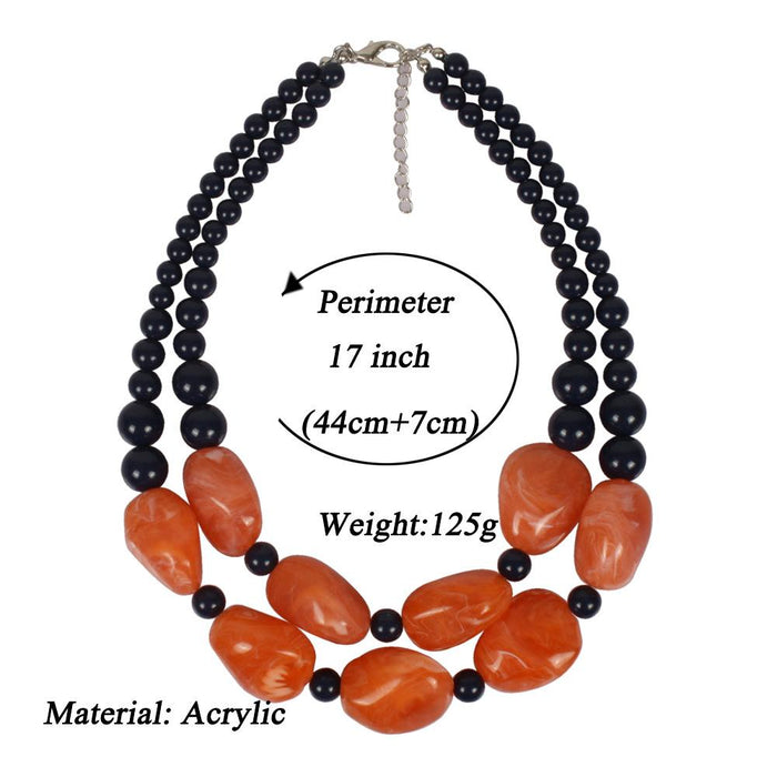 Women's Jewelry Fashion Exaggerated Resin Multi-layer Necklace