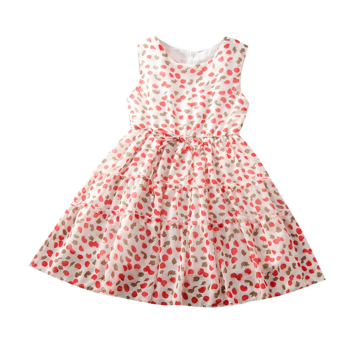 Chiffon Skirt vest children's skirt Floral Dress