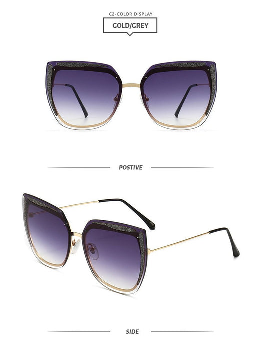 Cat's Eye Sunglasses Women's metal