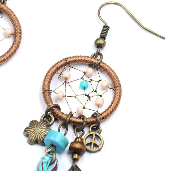 Creative Dream Catcher Earrings Feminine Tassel Earrings Accessories