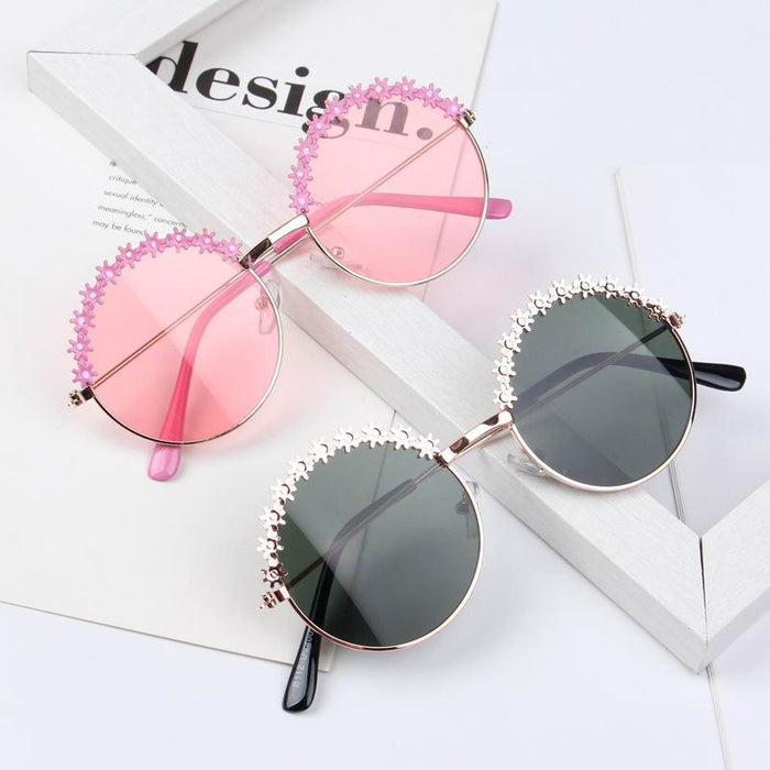 Children's sunglasses metal round frame sunglasses