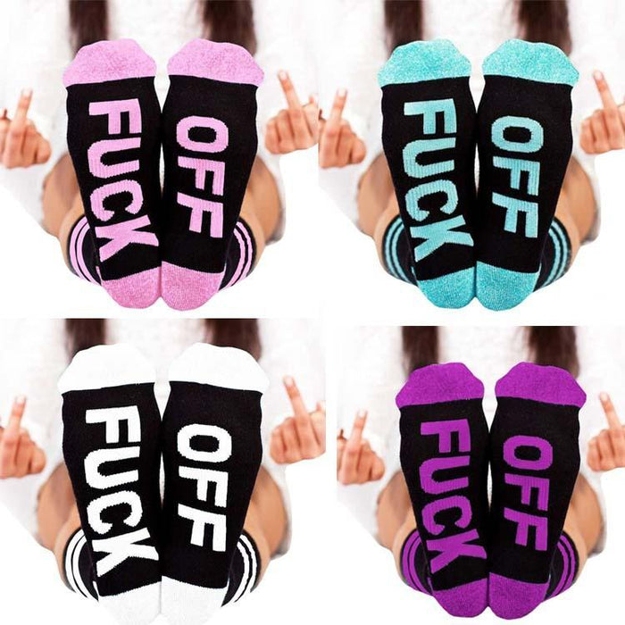 Mid tube socks men and women sole alphabet socks