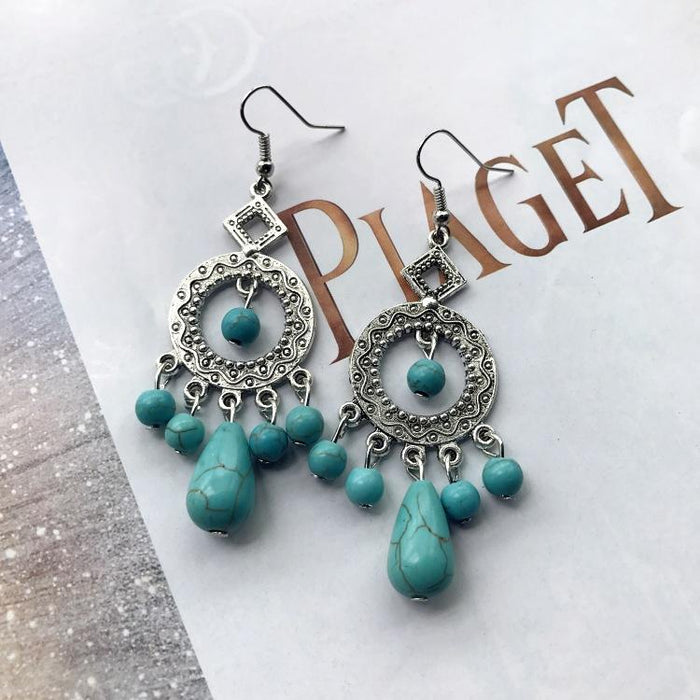 Bohemian Temperament Retro Natural stone Earrings