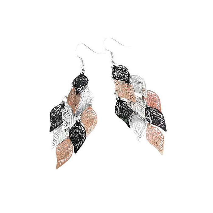 New Fashion LEAF EARRINGS COLOR Earrings Earrings Earrings Copper Accessories Jewelry