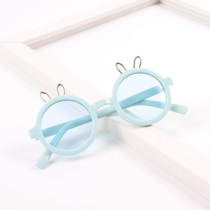 Children's Sunglasses lovely round frame rabbit ear glasses