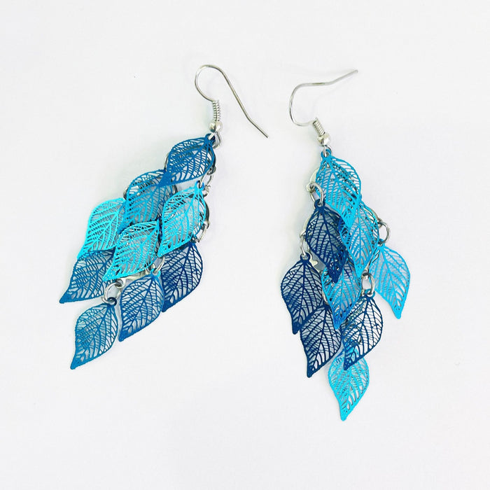 New Fashion LEAF EARRINGS COLOR Earrings Earrings Earrings Copper Accessories Jewelry