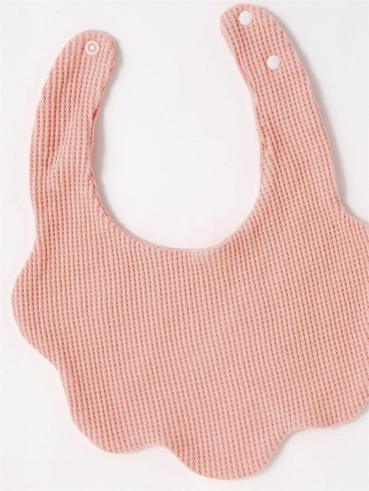 Cotton Waffle Towel Baby Petal Shaped Bib