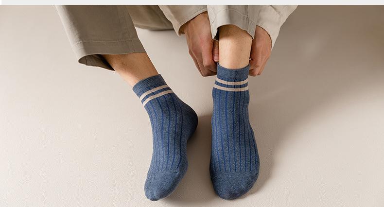 New Striped Boat Socks Sweat-absorbing Breathable Cotton Socks