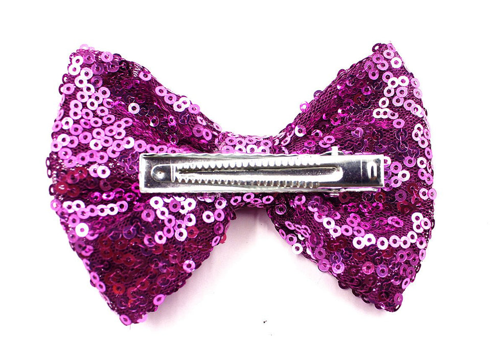 Sequin Bow Hair Clip