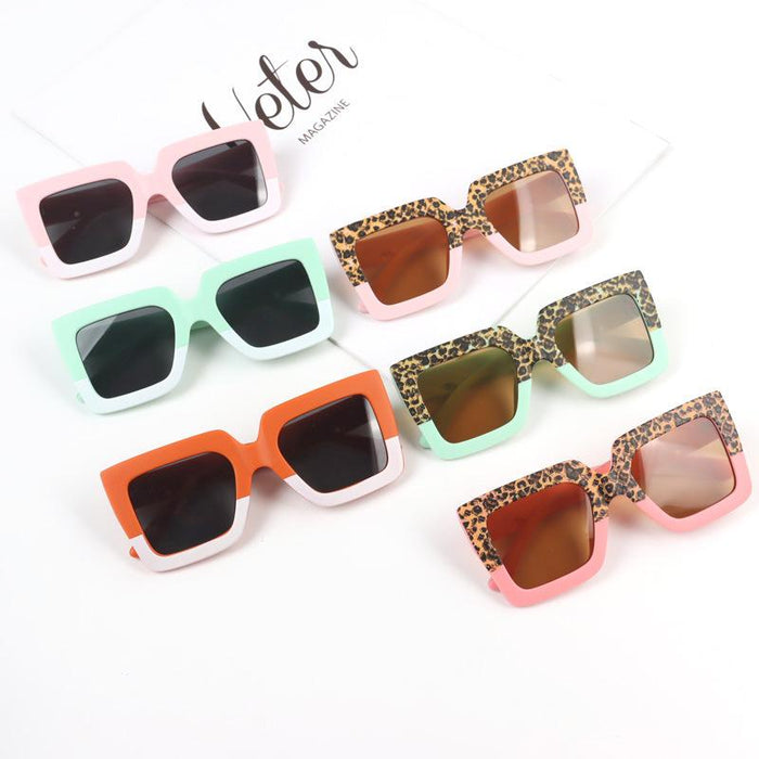 Children's Sunglasses color matching wide edge frame