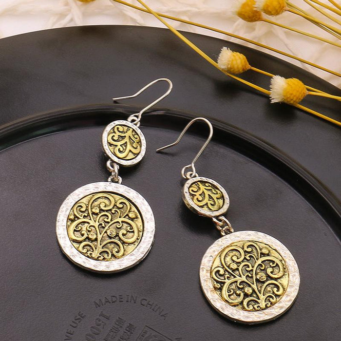 Women's Pop Geometric Metal Fashion Gradient Earrings