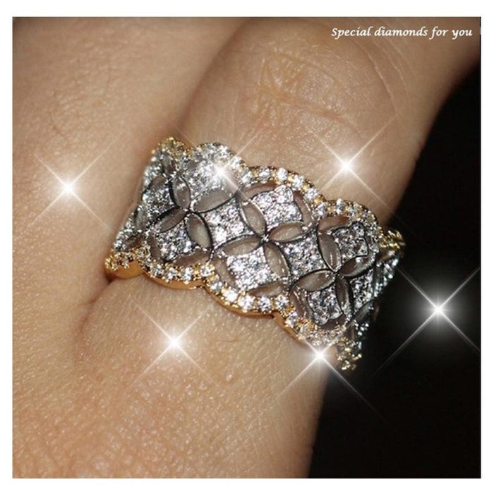 Hot Selling Micro Set Zircon Wave Ring Women's Jewelry