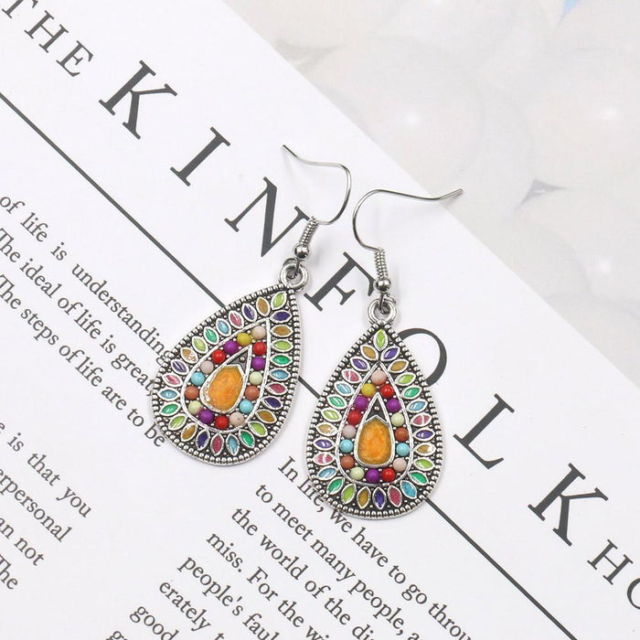 Bohemian Fashion Drop Shaped Pendant Earrings Jewelry