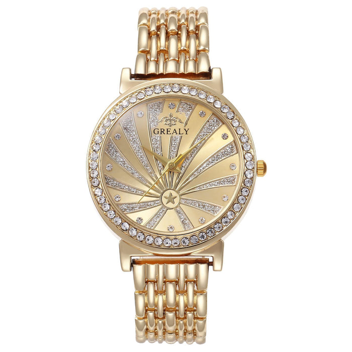 New Fashion Gypsophila Ladies Watch Alloy Steel Band Watch