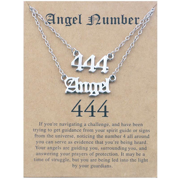 Angel Number Set Card Necklace