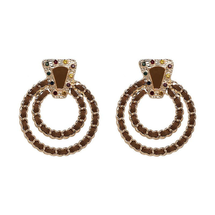 New Female Jewelry Round Creative Versatile Earrings Accessories