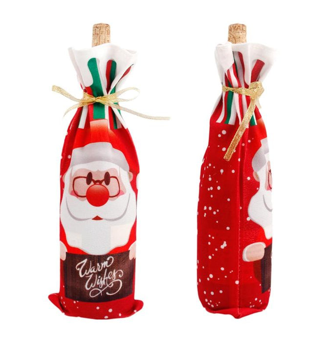 Christmas Decorations For Home Santa Claus Wine Bottle Cover