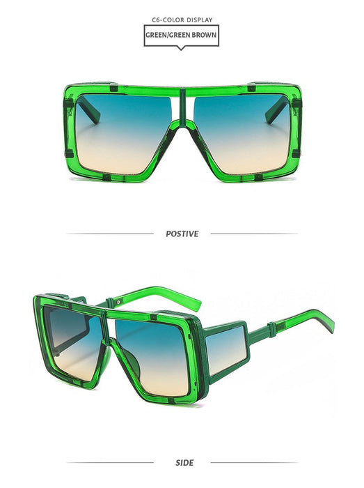 Big frame one-piece Sunglasses personality