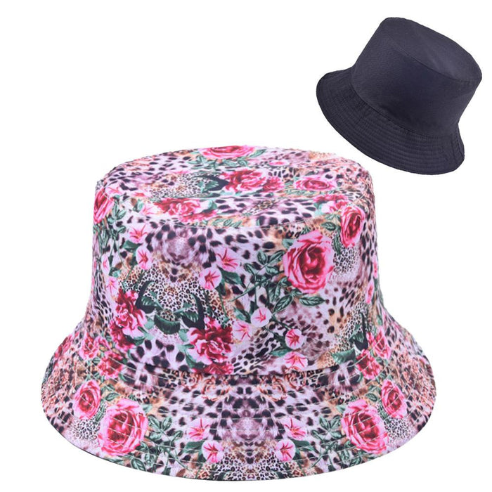 Multi-style Printed Fisherman Hat Outdoor Sun Hat Double-sided