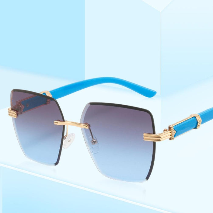 Frameless cut edge light luxury GRADIENT SUNGLASSES