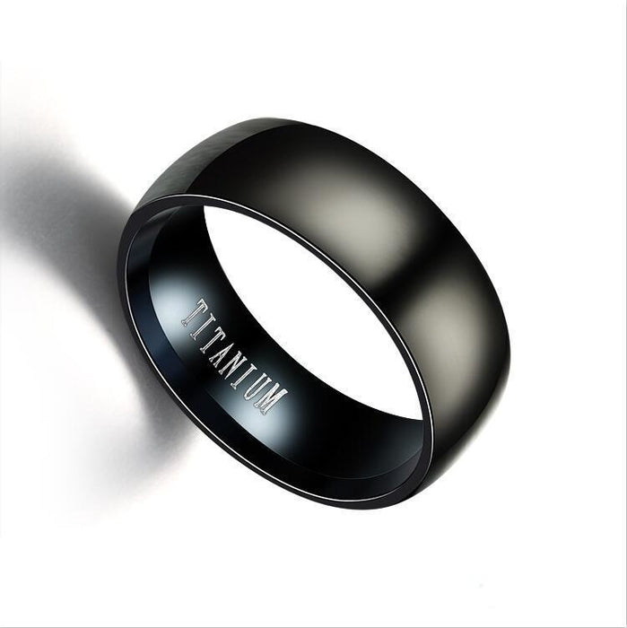 Titanium Steel Ring Stainless Steel Black Ring