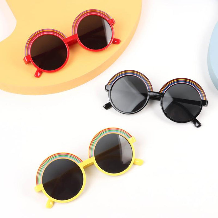 Children's sunglasses Fashion rainbow round frame anti ultraviolet