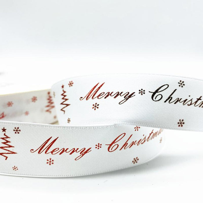 5yards 10mm 15mm 25mm Christmas Ribbon Printed